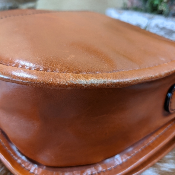 Vtg Antonio Melani Saddlebag Hobo Crossbody - Picture 5 of 9